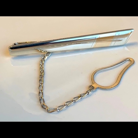 Elegant Tie Clip, Silver And Gold, Hi Shine ! - Picture 9 of 9